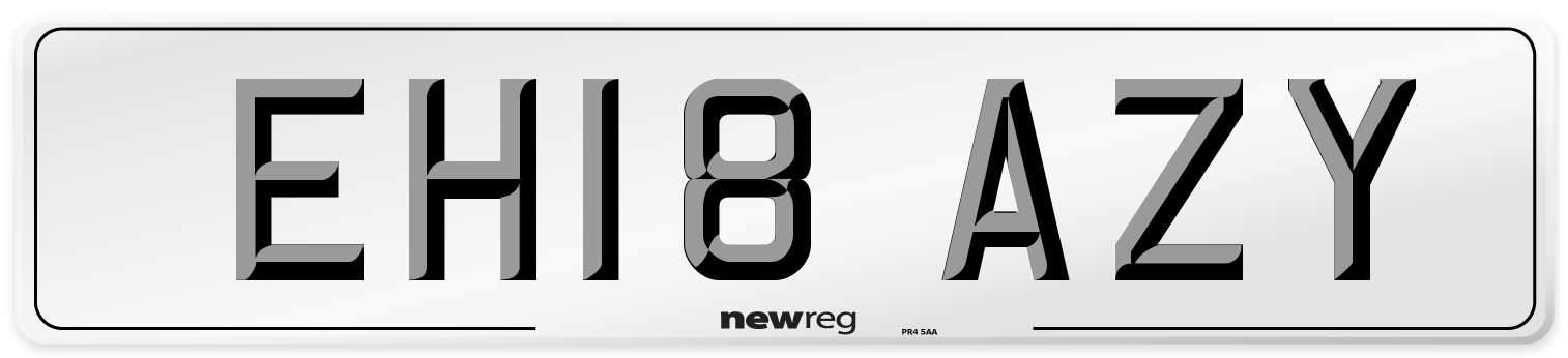 EH18 AZY Number Plate from New Reg